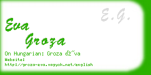 eva groza business card